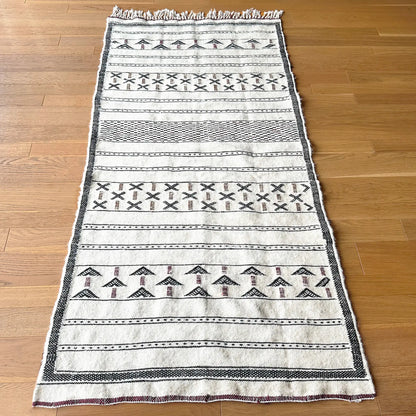 Tapis Kilim Laine - Le №0011 - 87x183 cm