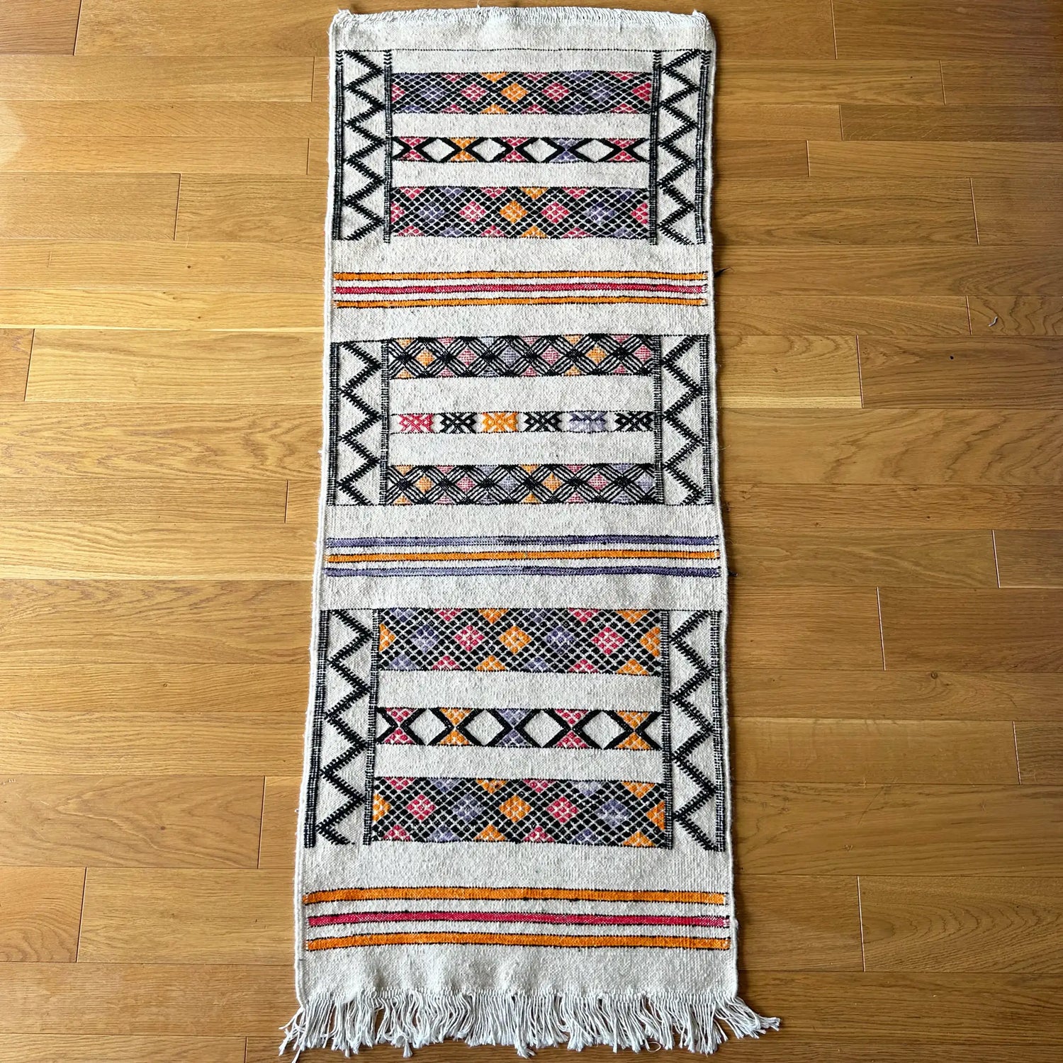 Tapis Kilim Laine - Le №0018 - 60x160 cm