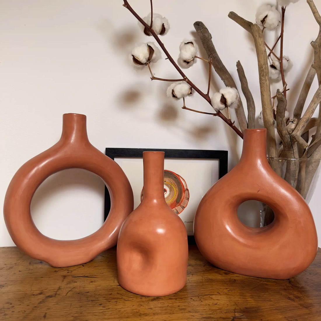 Set De 3 Vases Terracotta Céramique - Le Anouck 