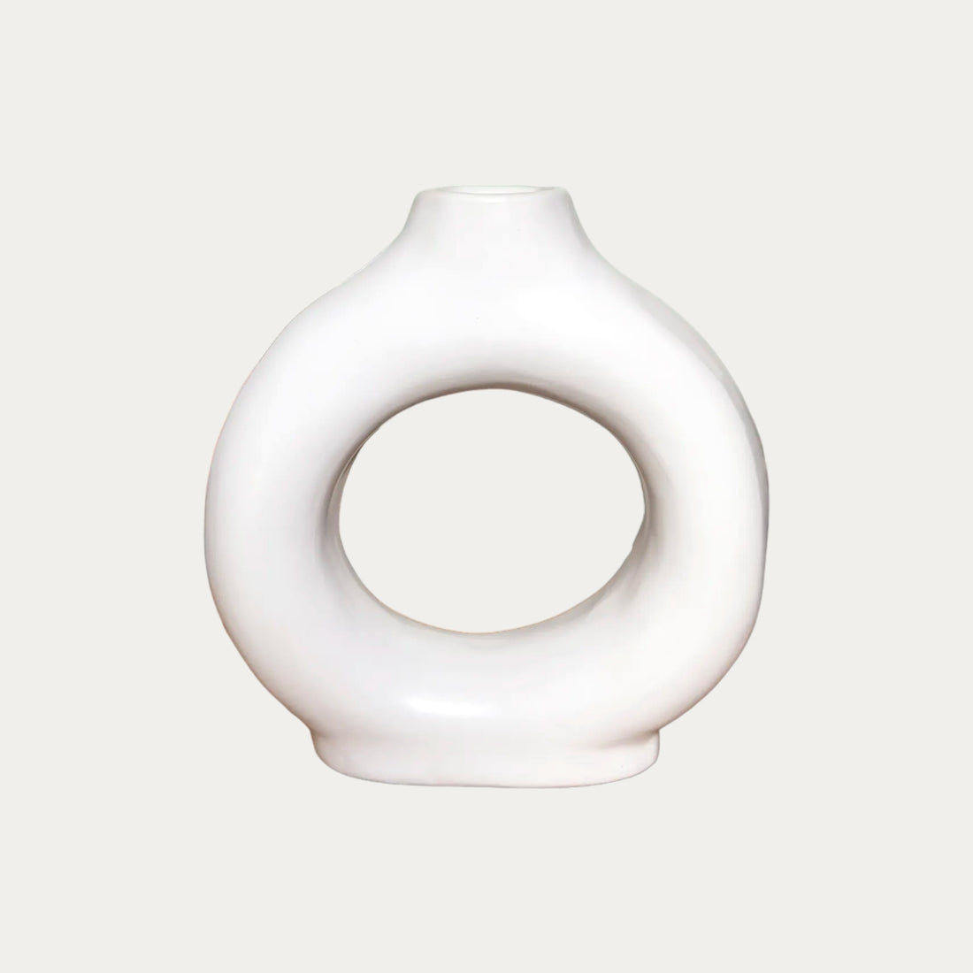 Vase Donut White Ceramic - Le N°03