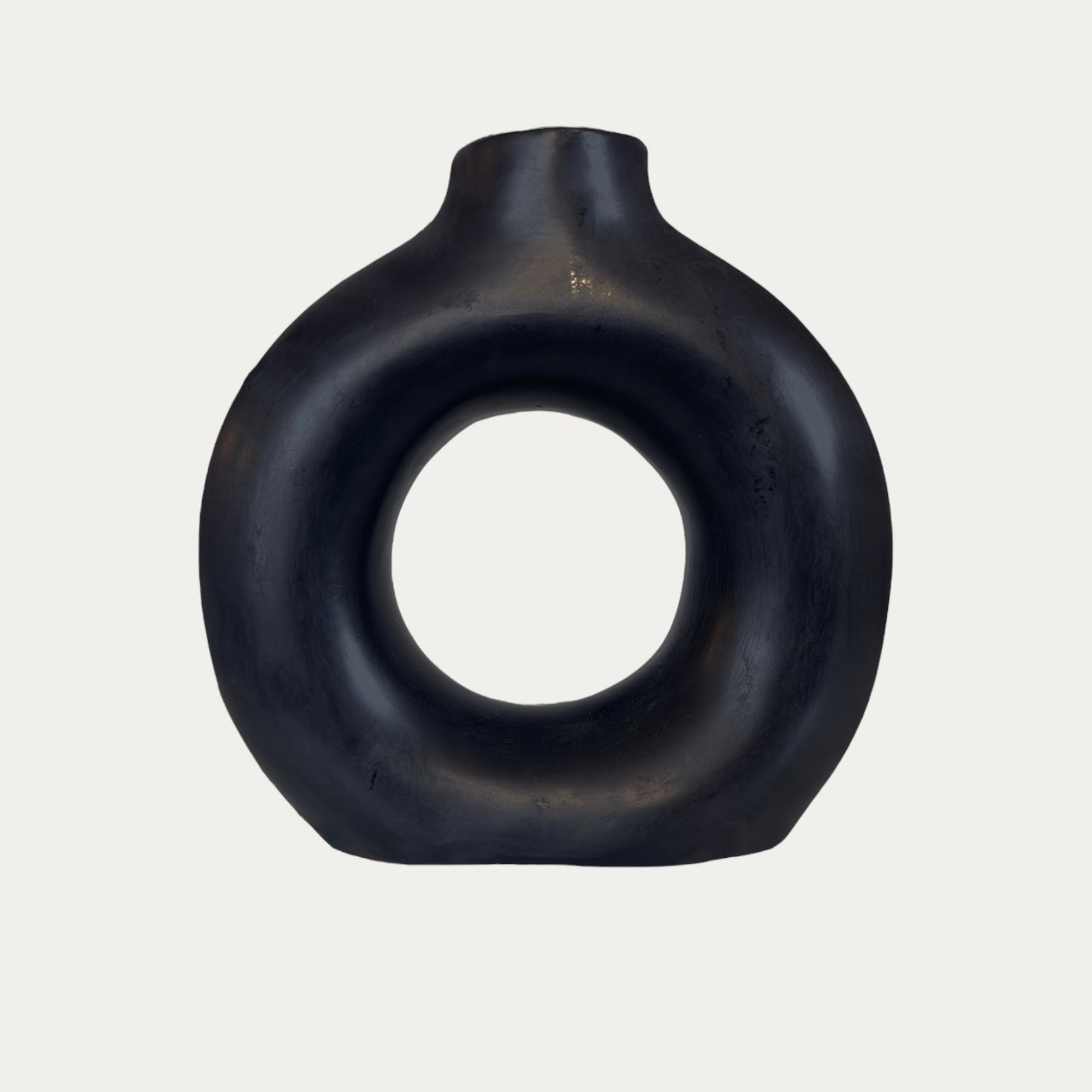 Vase Donut Black Ceramic - Le N°01