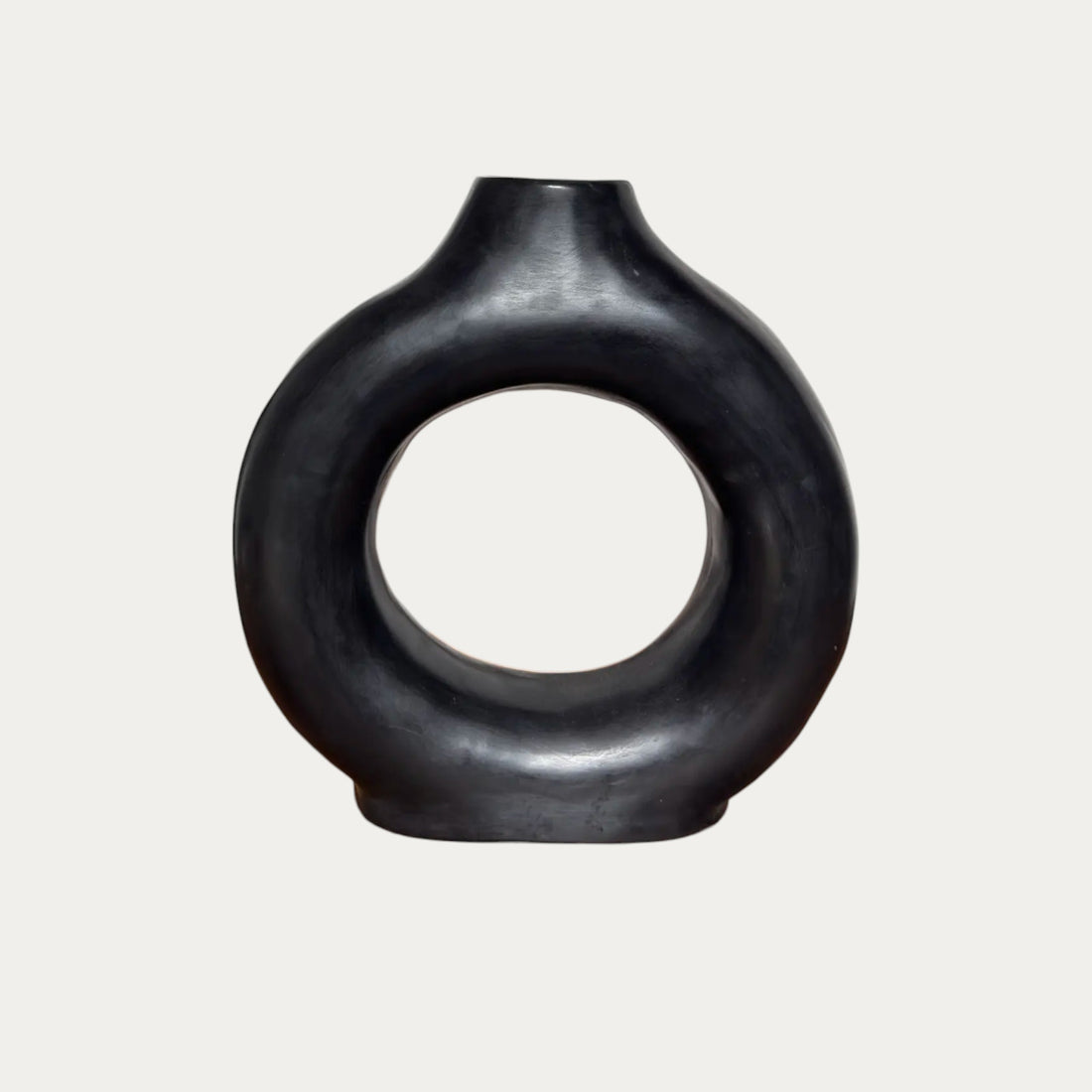 Vase Donut Black Ceramic - Le N°02