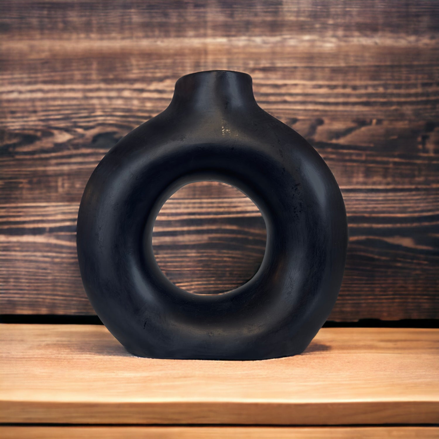 Vase Donut Black Ceramic - Le N°01