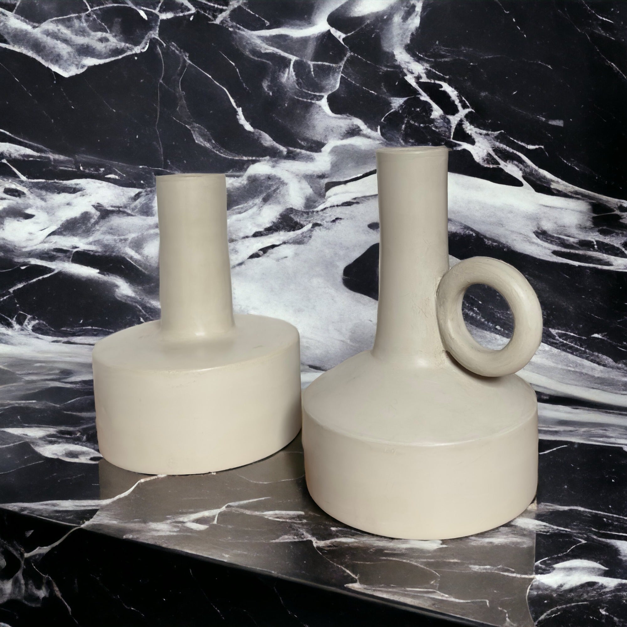 Set De 2 Vases Blanc Céramique - Le Clara